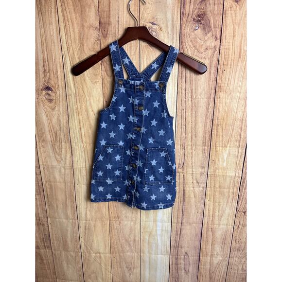 Wonder Nation Overall Denim Dress with Pockets Starts Girl's Size 5T - Picture 1 of 5